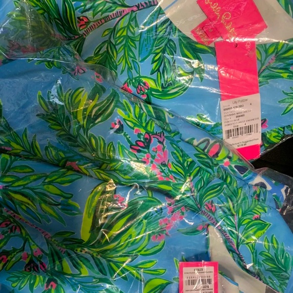 NWT LILLY PULITZER 2,4 CHYANNA PORTO BLUE BAMBOO FOREST New in original package - Picture 2 of 9
